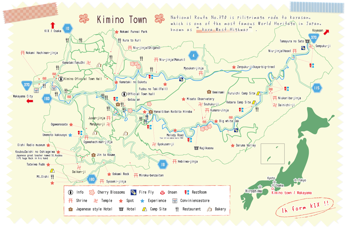 Kimino town map